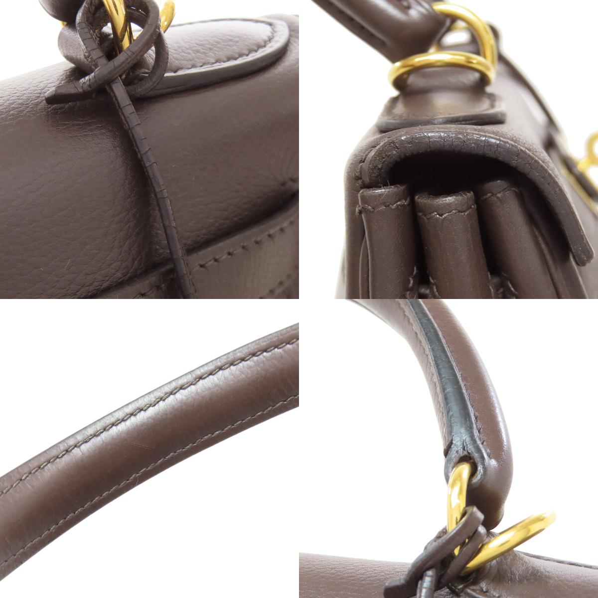 HERMES Kelly 28 Inner stitch GoldHardware Handbag Leather Ladies [Used]