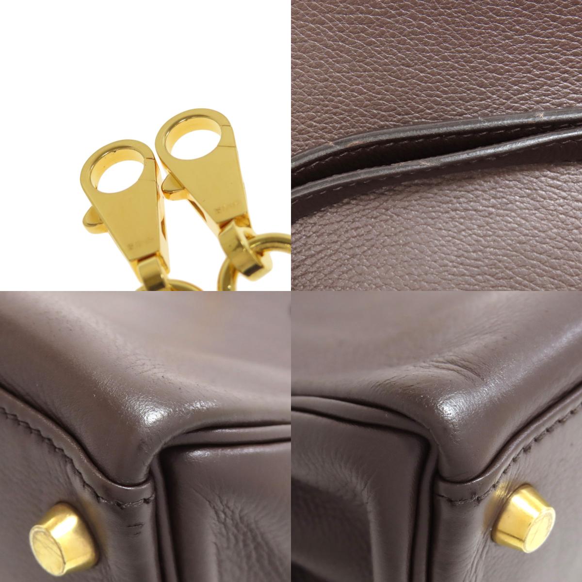 HERMES Kelly 28 Inner stitch GoldHardware Handbag Leather Ladies [Used]