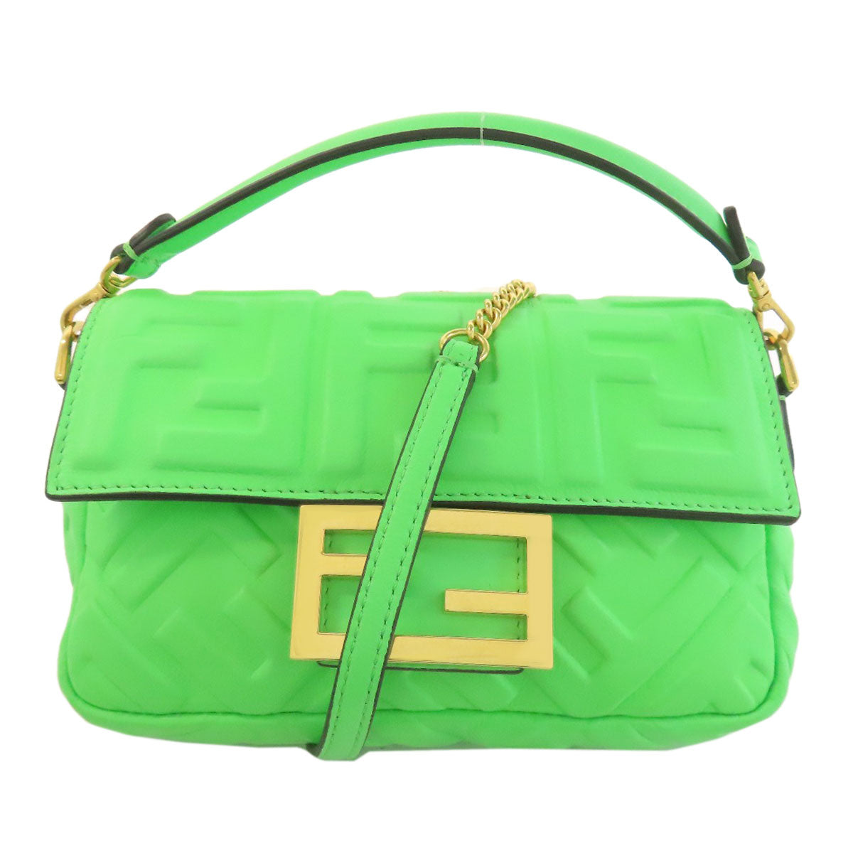 FENDI Zucca pattern 2WAY Handbag Calf Ladies [Used]