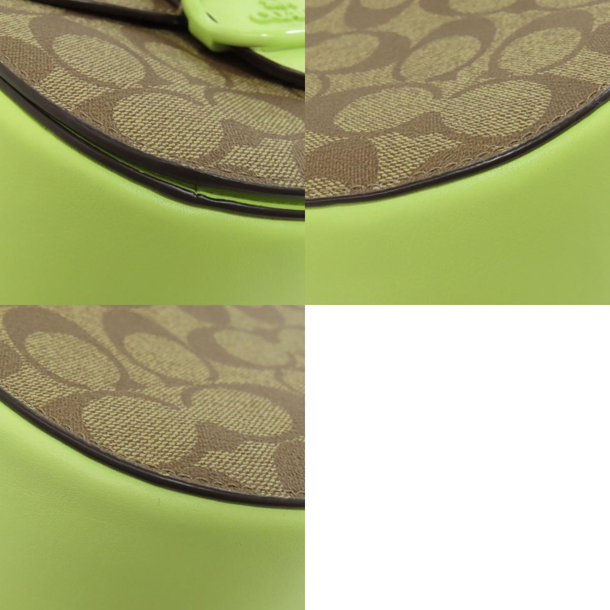 COACH CJ615 Morgan Saddlebag Signature Shoulder Bag PVC Ladies [Used]