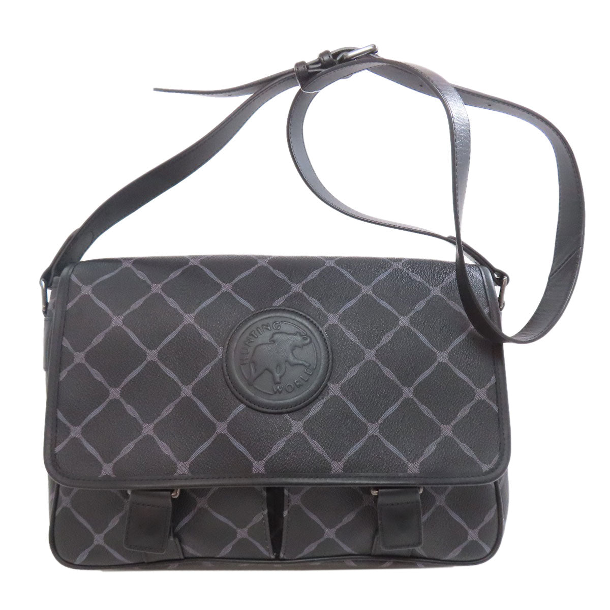 HUNTING WORLD logo Shoulder Bag PVC Ladies [Used]