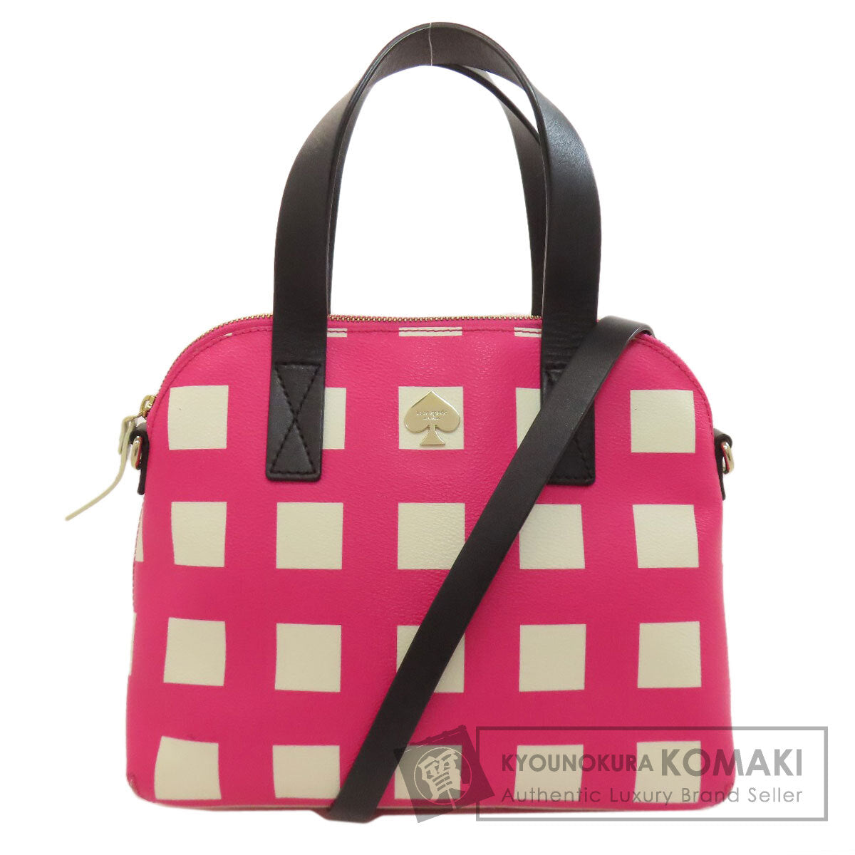 kate spade Checkpattern 2WAY Tote Bag PVC Ladies [Used]