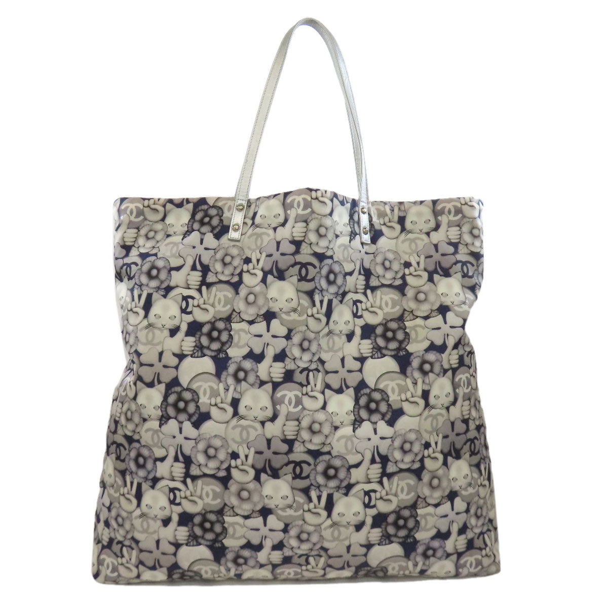 CHANEL Cat motif Tote Bag Nylon Ladies [Used]