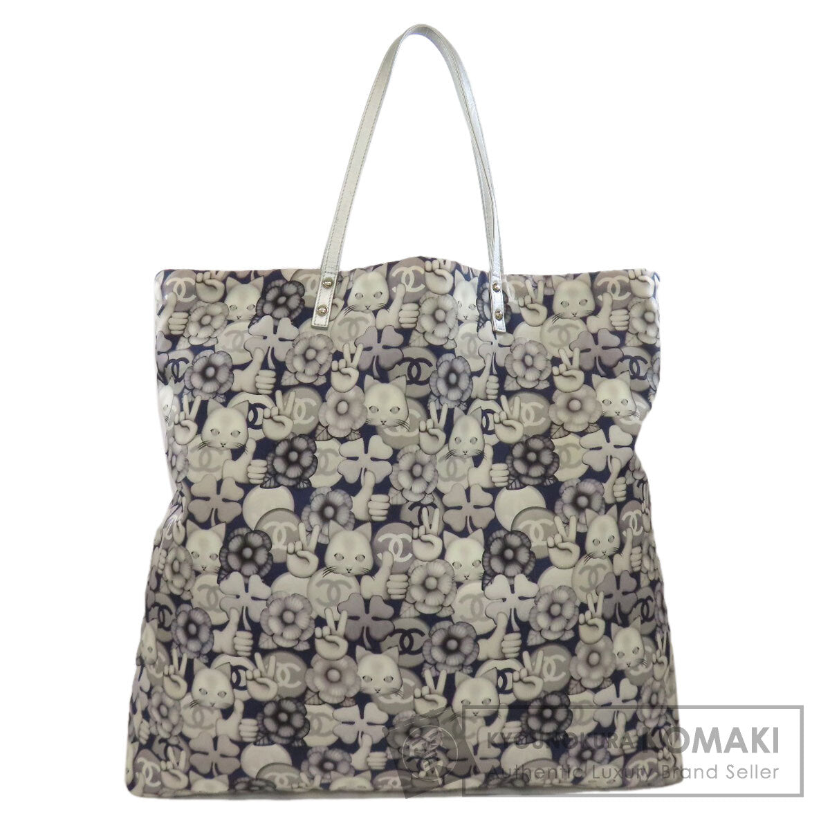 CHANEL Cat motif Tote Bag Nylon Ladies [Used]