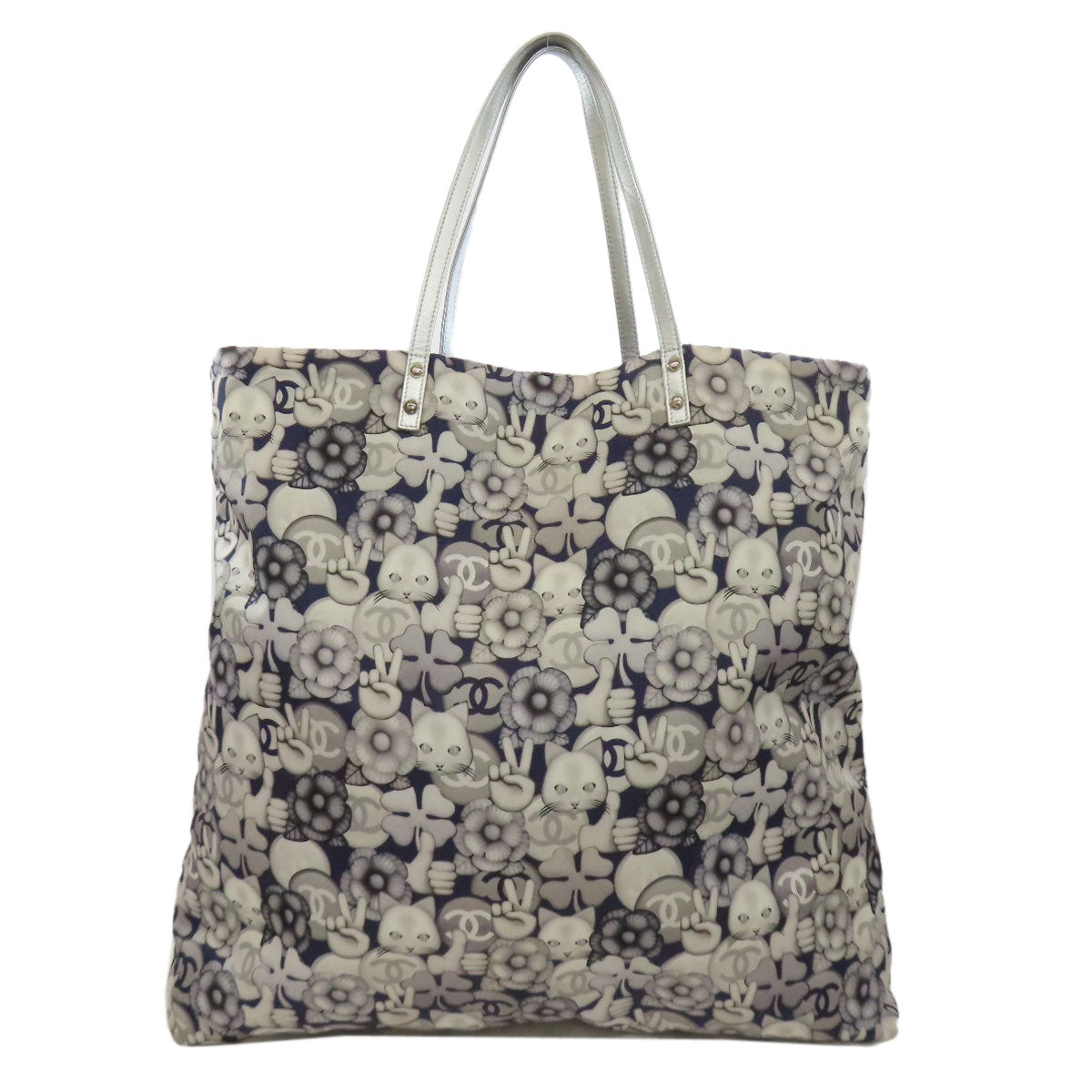 CHANEL Cat motif Tote Bag Nylon Ladies [Used]
