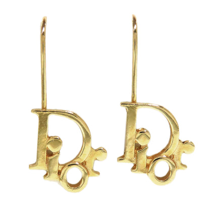 CHRISTIAN DIOR logo earring Metal Ladies [Used]
