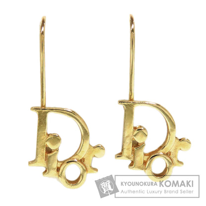 CHRISTIAN DIOR logo earring Metal Ladies [Used]