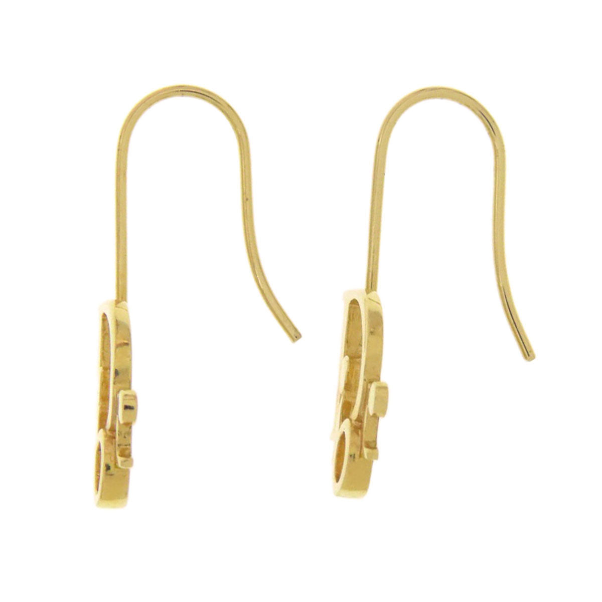 CHRISTIAN DIOR logo earring Metal Ladies [Used]