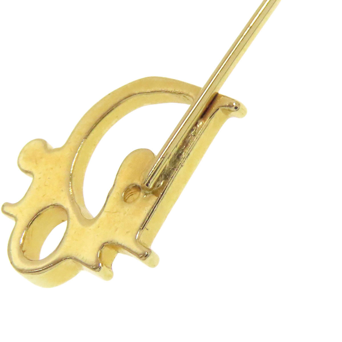 CHRISTIAN DIOR logo earring Metal Ladies [Used]