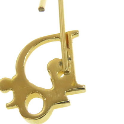 CHRISTIAN DIOR logo earring Metal Ladies [Used]