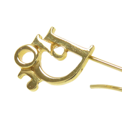 CHRISTIAN DIOR logo earring Metal Ladies [Used]