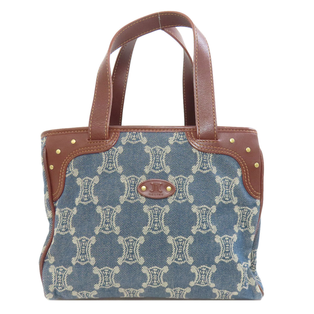 CELINE Macadam pattern Handbag Denim Ladies [Used]
