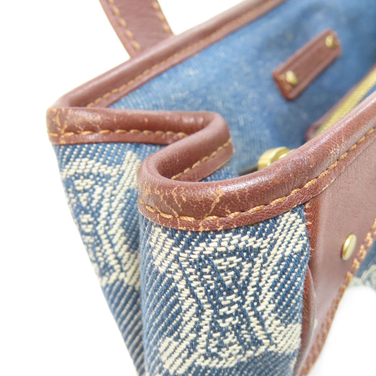 CELINE Macadam pattern Handbag Denim Ladies [Used]