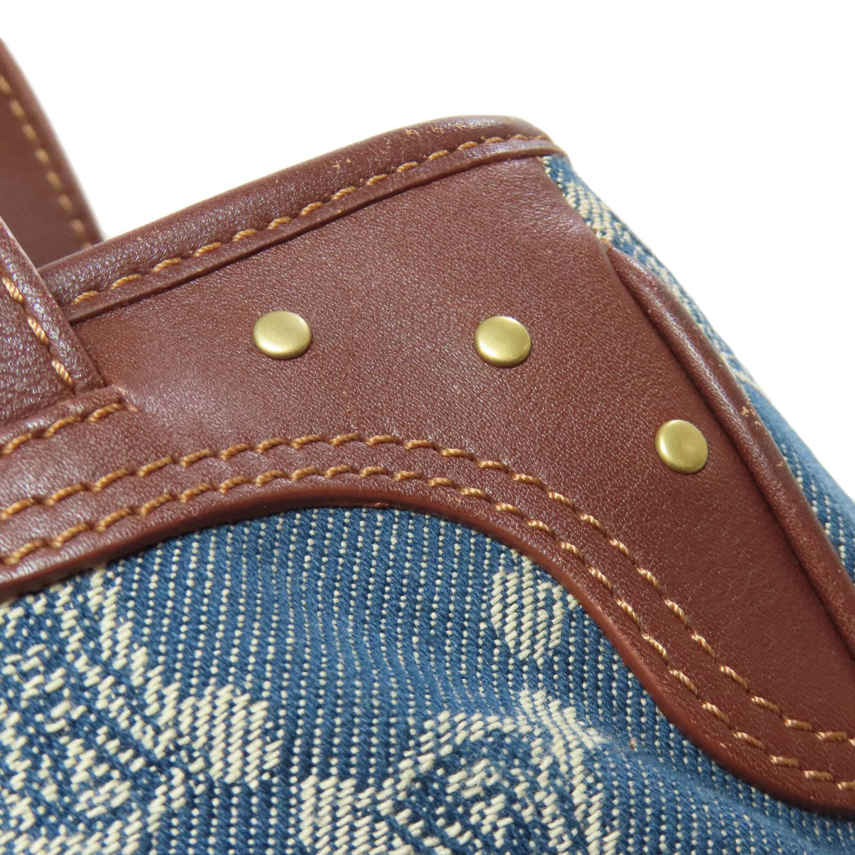 CELINE Macadam pattern Handbag Denim Ladies [Used]