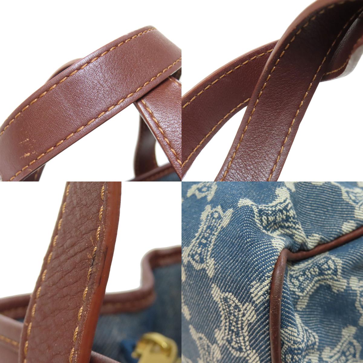 CELINE Macadam pattern Handbag Denim Ladies [Used]