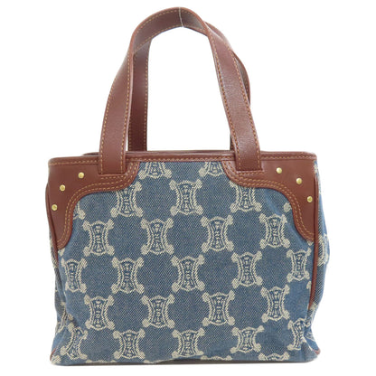 CELINE Macadam pattern Handbag Denim Ladies [Used]