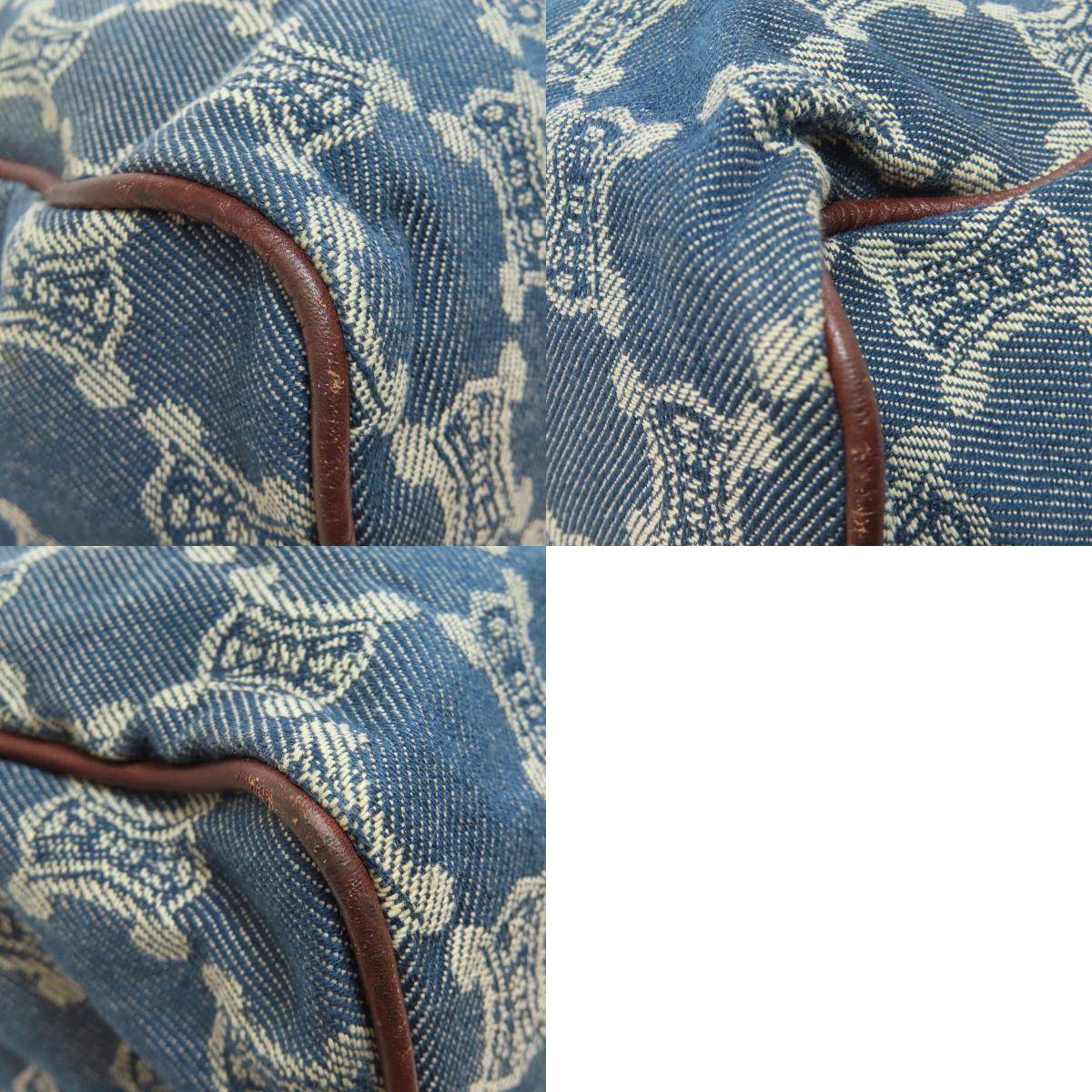 CELINE Macadam pattern Handbag Denim Ladies [Used]