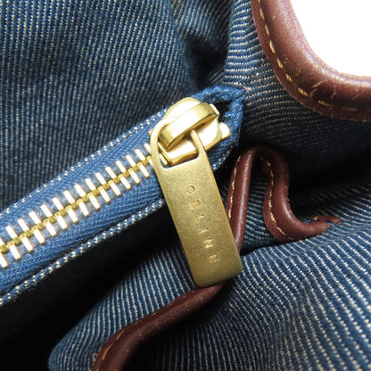 CELINE Macadam pattern Handbag Denim Ladies [Used]