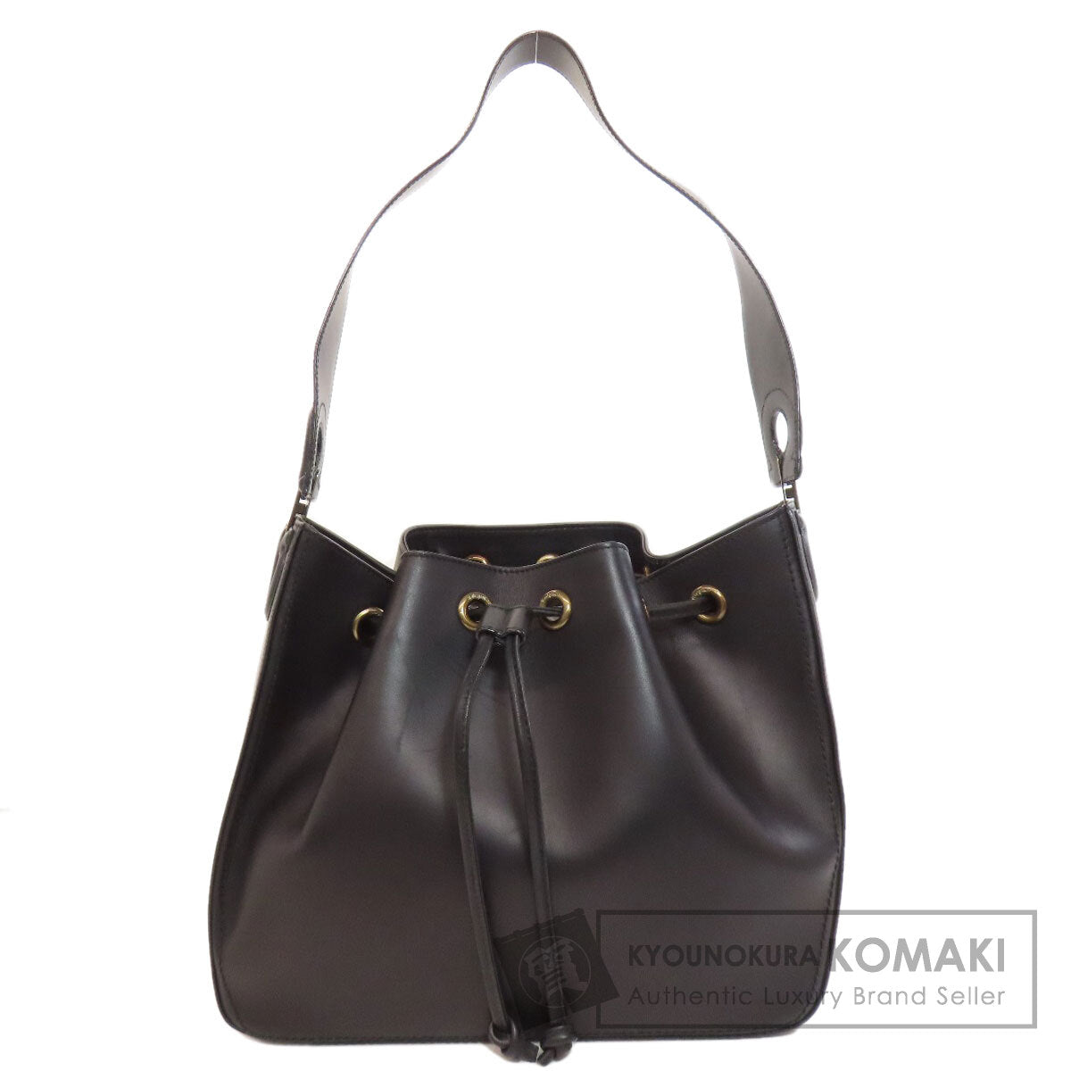 Salvatore Ferragamo One belt drawstring bag Shoulder Bag Leather Ladies [Used]