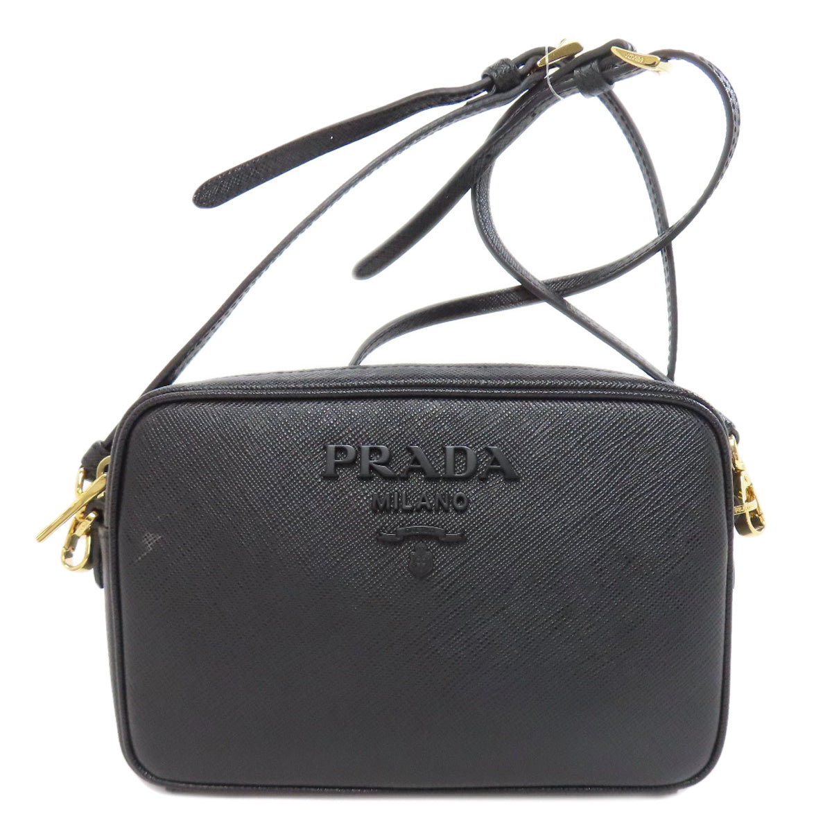 PRADA 1BH036 logo Shoulder Bag Safiano Ladies [Used]