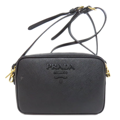 PRADA 1BH036 logo Shoulder Bag Safiano Ladies [Used]