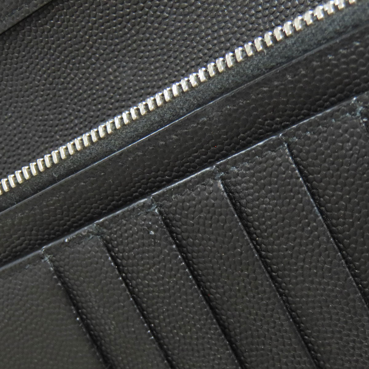 SAINT LAURENT Simple design Long wallet (with coin pocket) Leather mens [Used]