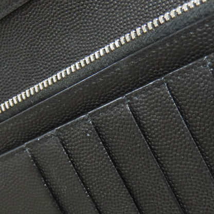 SAINT LAURENT Simple design Long wallet (with coin pocket) Leather mens [Used]