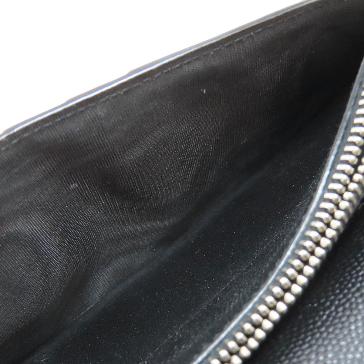 SAINT LAURENT Simple design Long wallet (with coin pocket) Leather mens [Used]