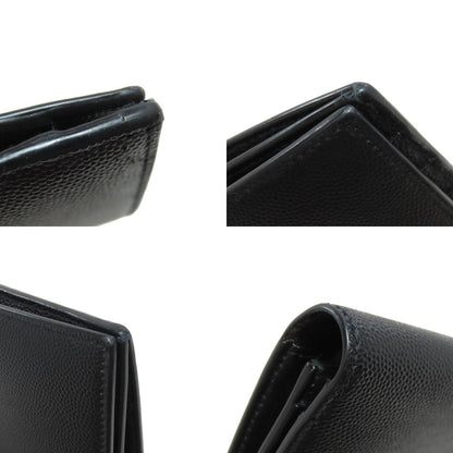 SAINT LAURENT Simple design Long wallet (with coin pocket) Leather mens [Used]