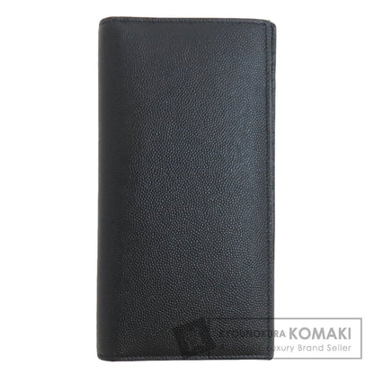 SAINT LAURENT Simple design Long wallet (with coin pocket) Leather mens [Used]