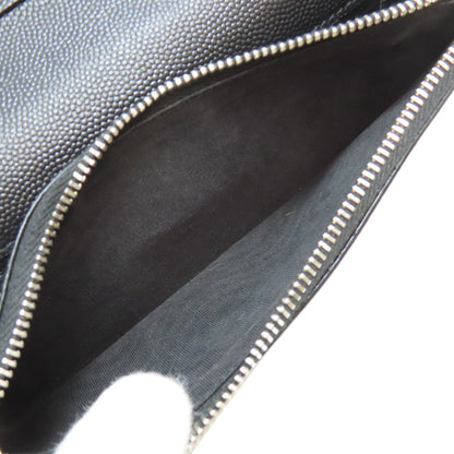 SAINT LAURENT Simple design Long wallet (with coin pocket) Leather mens [Used]