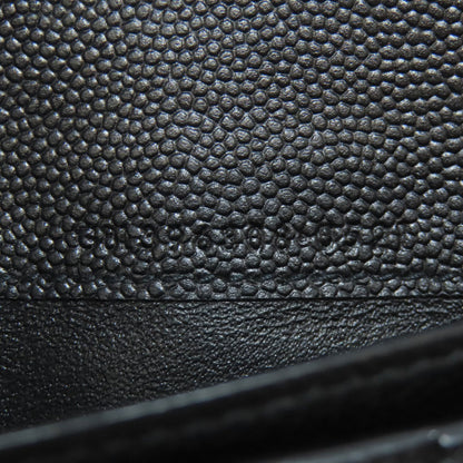 SAINT LAURENT Simple design Long wallet (with coin pocket) Leather mens [Used]