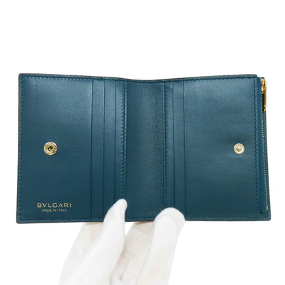 BVLGARI Infiniteum Compact Wallet Bifold Wallet with Coin Pocket Calf Ladies [Used]