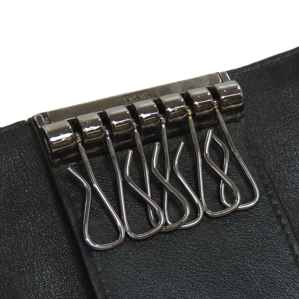 CHRISTIAN DIOR Trotter pattern key holder Canvas Ladies [Used]