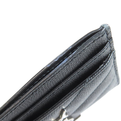 SAINT LAURENT V stitch logo Card Case Calf Ladies [Used]