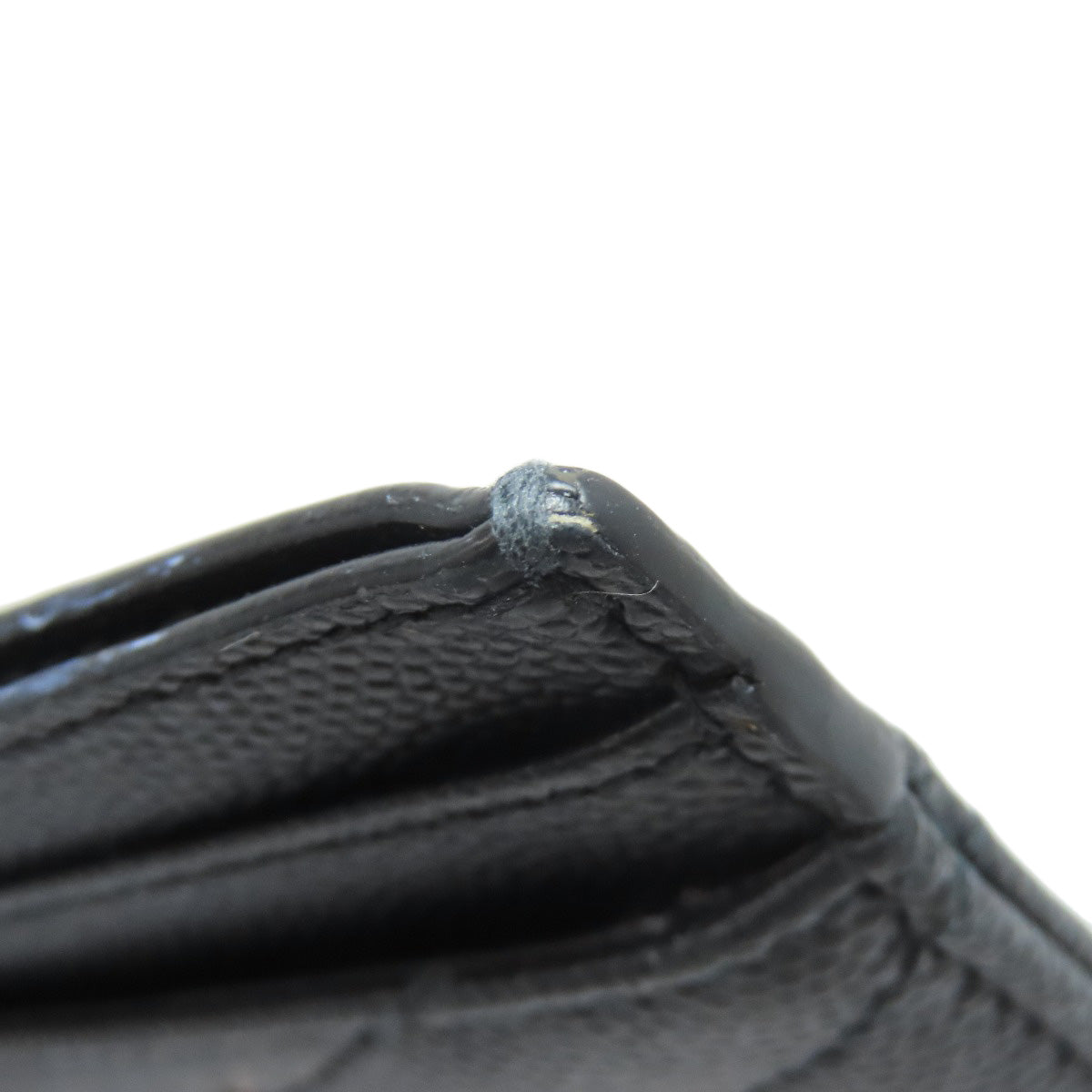 SAINT LAURENT V stitch logo Card Case Calf Ladies [Used]