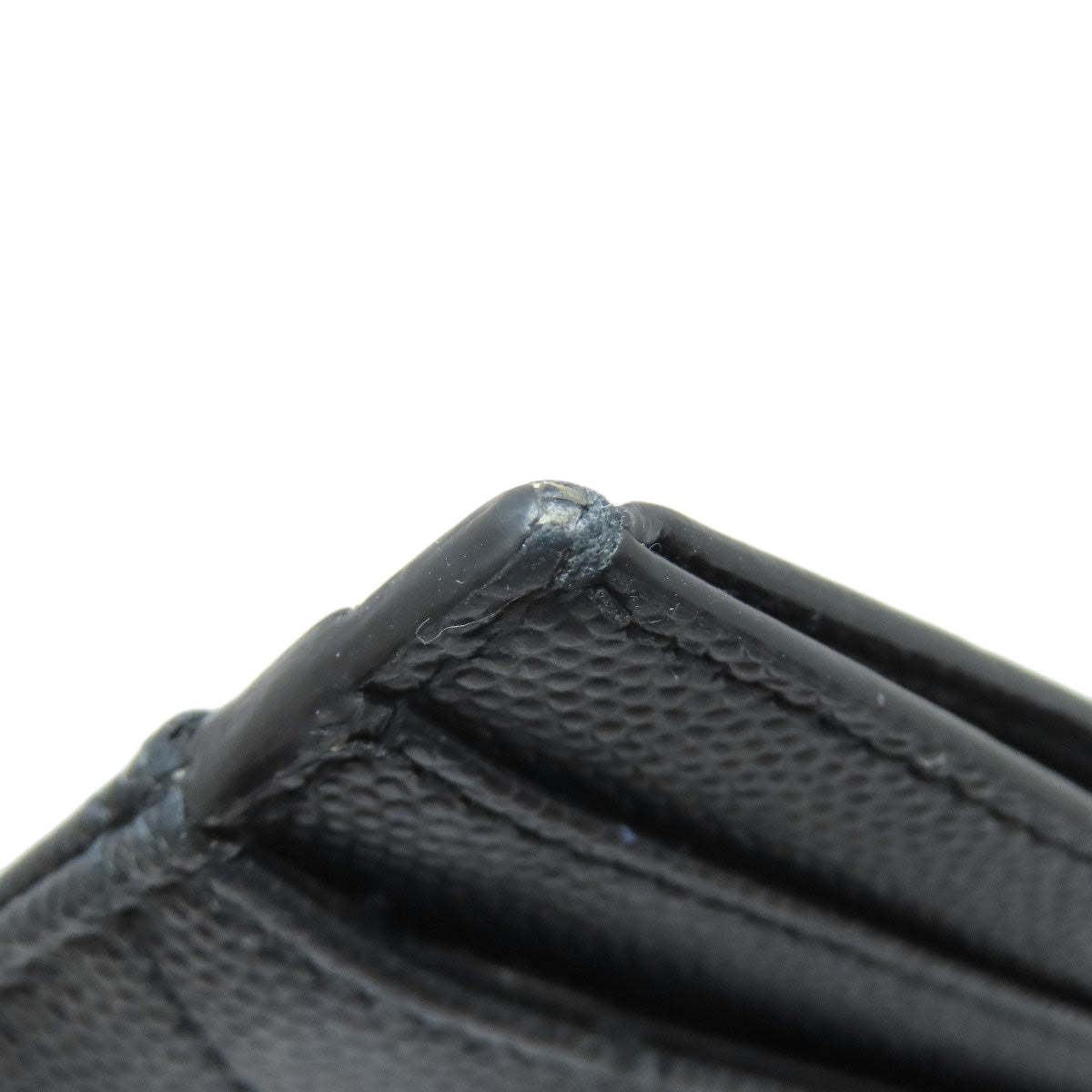 SAINT LAURENT V stitch logo Card Case Calf Ladies [Used]