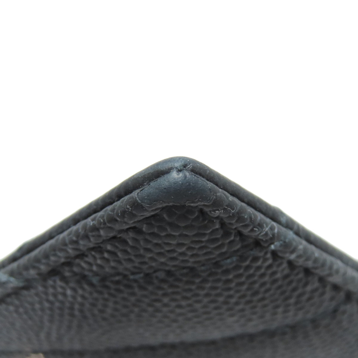 SAINT LAURENT V stitch logo Card Case Calf Ladies [Used]