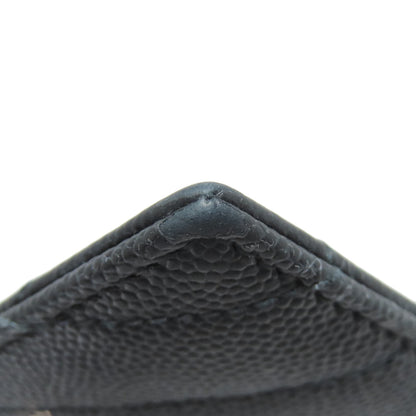 SAINT LAURENT V stitch logo Card Case Calf Ladies [Used]