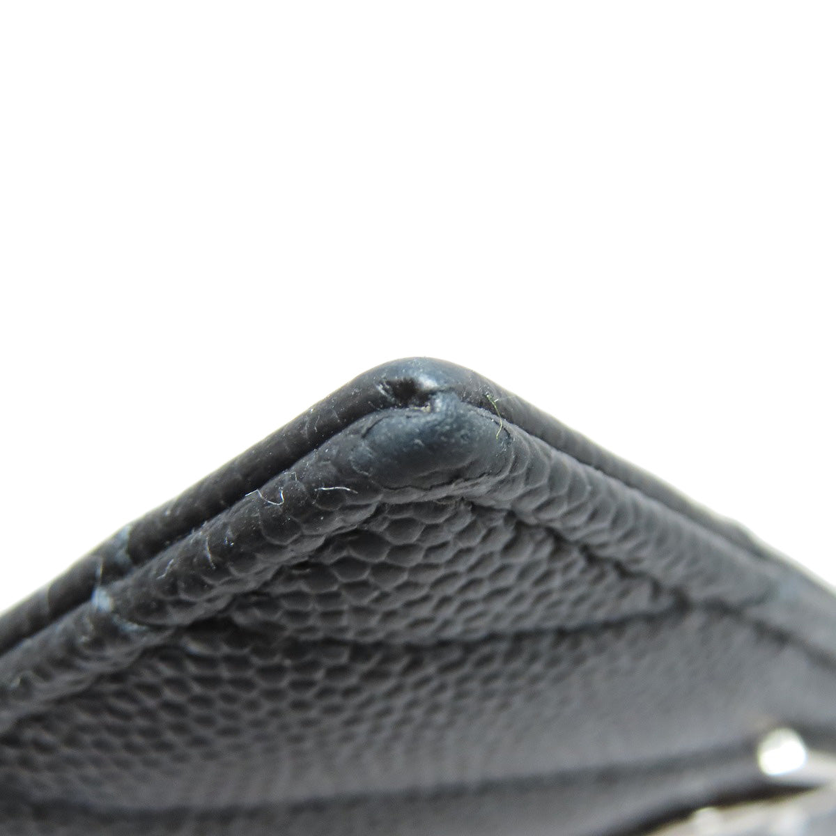 SAINT LAURENT V stitch logo Card Case Calf Ladies [Used]