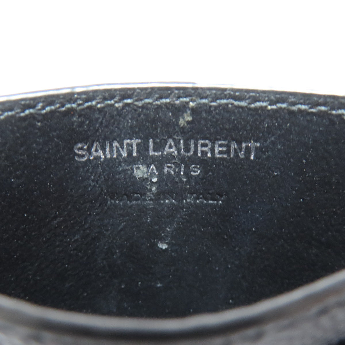 SAINT LAURENT V stitch logo Card Case Calf Ladies [Used]