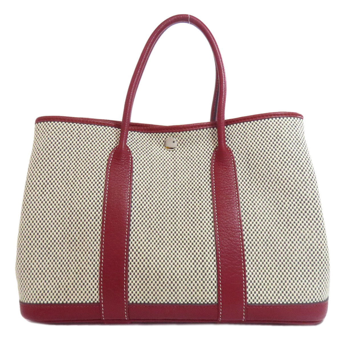 HERMES Garden Party TPM SilverHardware Tote Bag Canvas Ladies [Used]