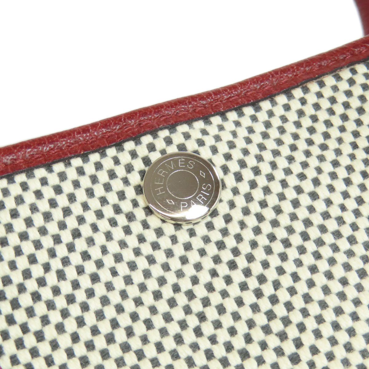 HERMES Garden Party TPM SilverHardware Tote Bag Canvas Ladies [Used]
