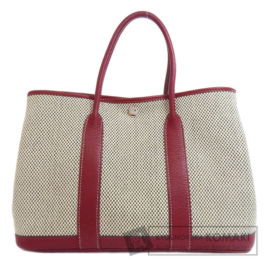 HERMES Garden Party TPM SilverHardware Tote Bag Canvas Ladies [Used]