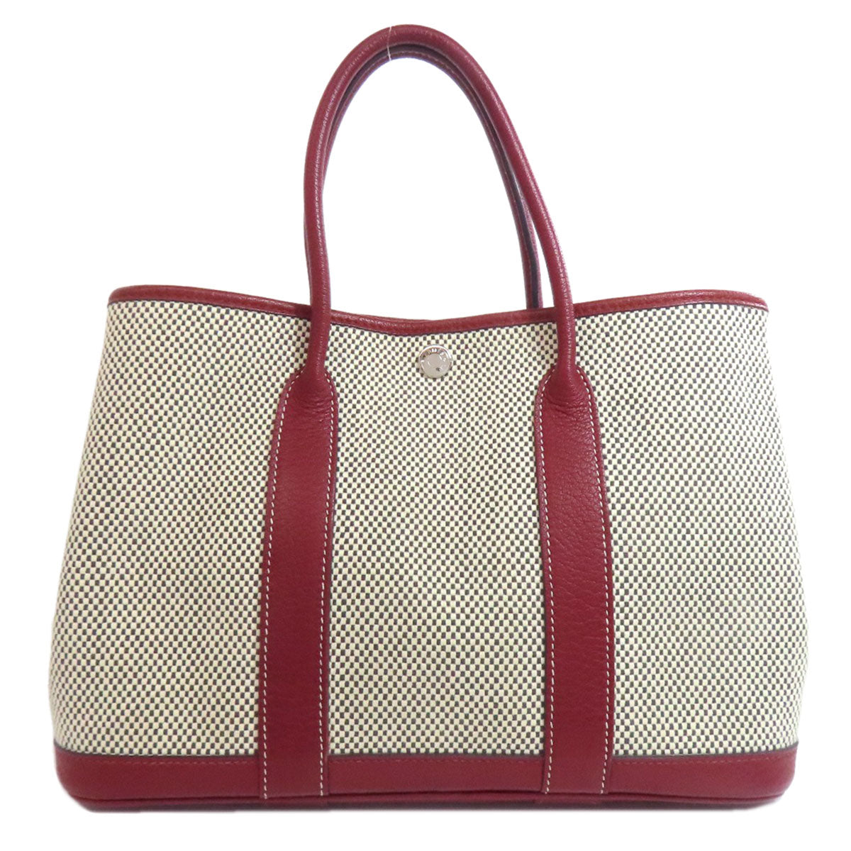 HERMES Garden Party TPM SilverHardware Tote Bag Canvas Ladies [Used]