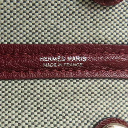 HERMES Garden Party TPM SilverHardware Tote Bag Canvas Ladies [Used]