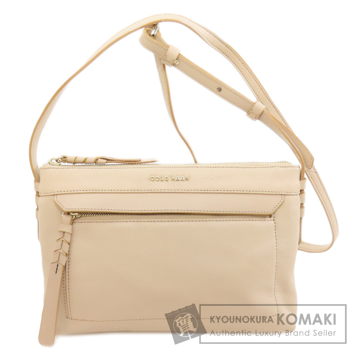 Cole Haan logo Shoulder Bag Leather Ladies [Used]
