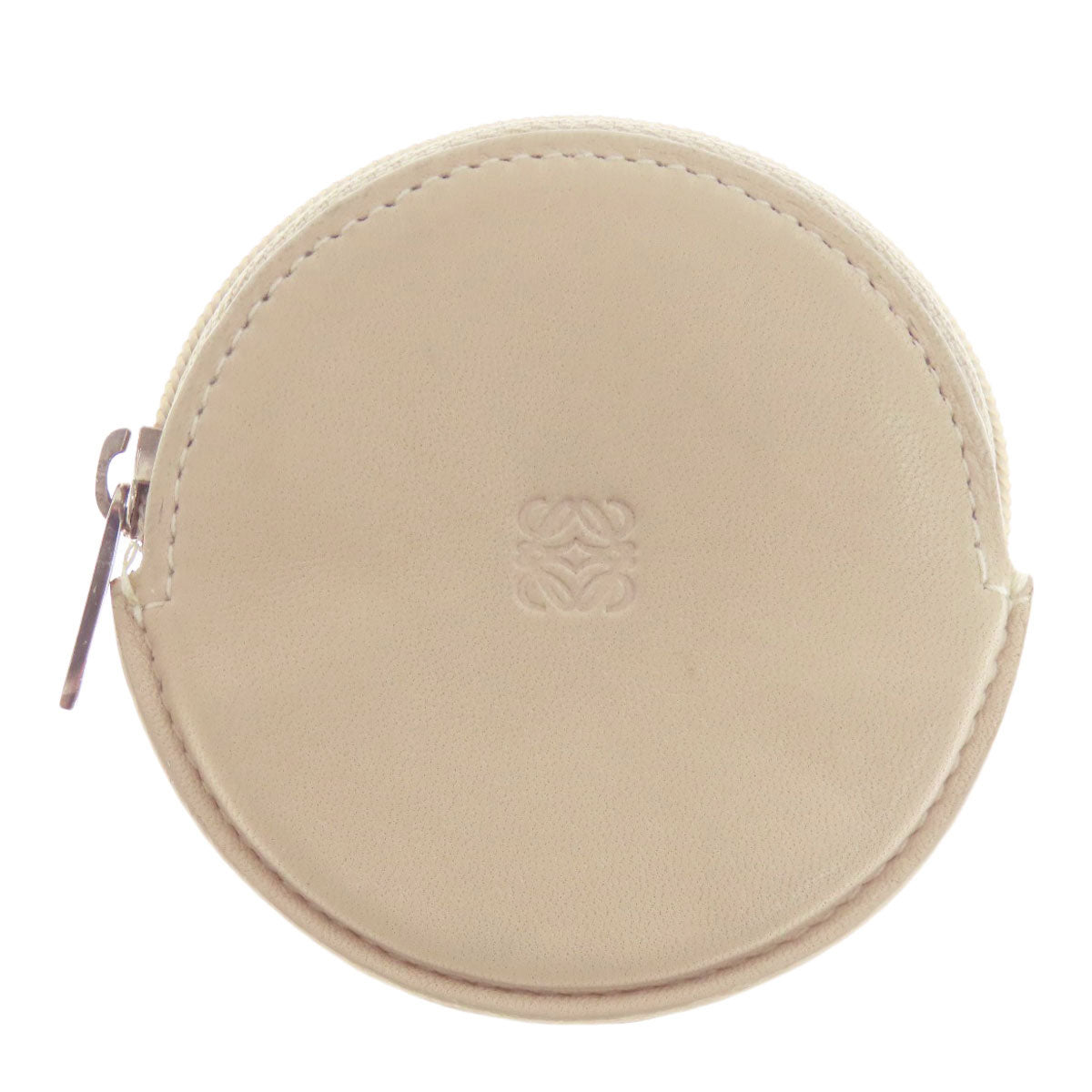 LOEWE Anagram Round Shape coin purse Calf Ladies [Used]