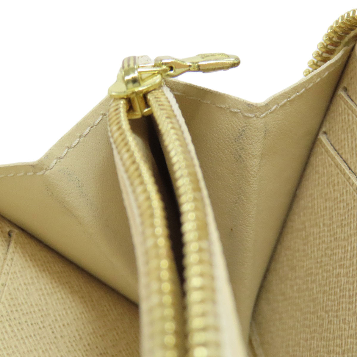 LOUIS VUITTON N61210 Portefeiulle・Clemence Long wallet (with coin pocket) Damier canvas Ladies [Used]