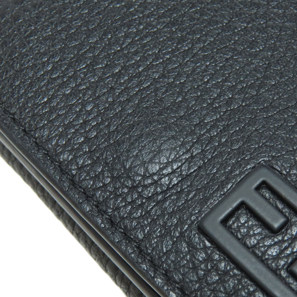 FENDI 7M0280 logo Bifold Wallet with Coin Pocket Leather Ladies [Used]